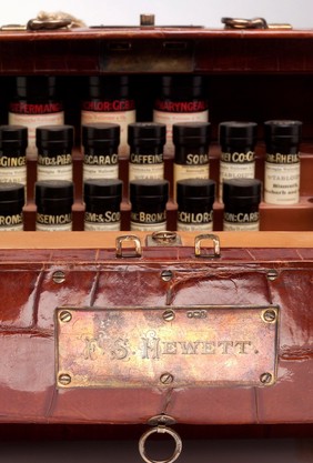 Medicine chest of Sir Stanley Hewett, surgeon to the King.