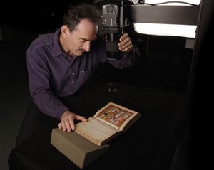 view Chris Carter photographing Panjabi Mss 255 in studio, 215