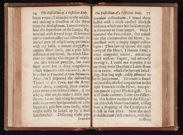 Loimotomia, or, The pest anatomized : an historical account of the dissection of a pestilential body by the author. Together with the author's apology against the calumnies of the Galenists, and a word to Mr. Nath. Hodges, concerning his late Vindiciae medicinae.