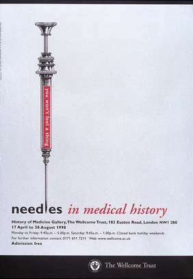 Cover of exhibition catalogue 'Needles in Medical History'