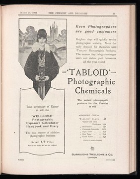 Advert for Tabloid Photographic Chemicals