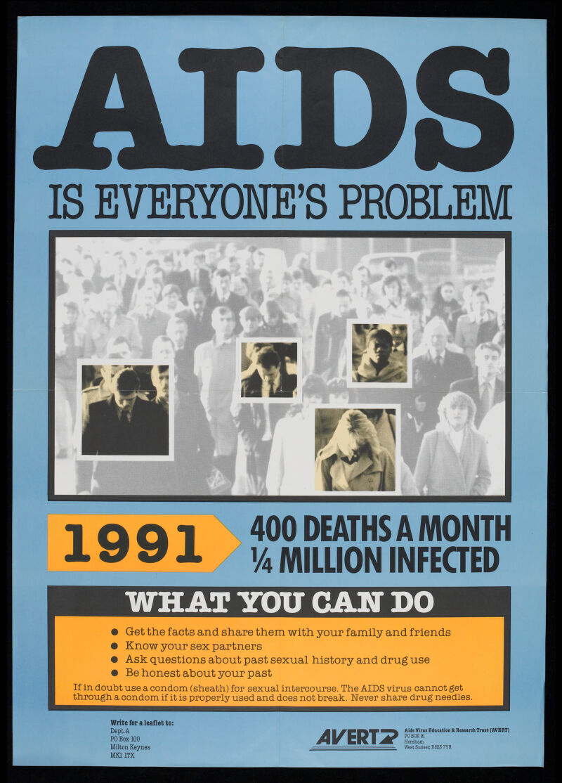 Poster: Terrence Higgins Trust advertising AIDS awareness