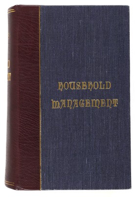 The book of household management : comprising information for the mistress, housekeeper, cook, kitchen-maid, butler, footman, coachman, valet, upper and under house-maids, lady's maid, maid-of-all-work, laundry-maid, nurse and nurse-maid, monthly, wet, and sick nurses, etc. etc. also, sanitary, medical, & legal memoranda with a history of the origin, properties, and uses of all things connected with home life and comfort / by Mrs Isabella Beeton.