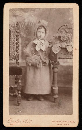 Geraldine Mary Shafer, aged 3. Youngest daughter of Sir Edward Albert Sharpey Schafer. 