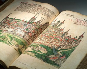 view H. Schedel, Liber chronicarum: cityscape of Nuremberg