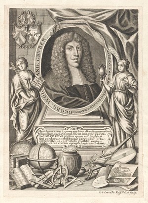 view Georg Wolfgang Gruber. Engraving by J.C. Reiff, ca. 1687.