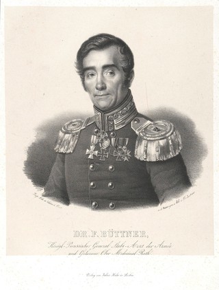 Johann Arnold Joseph Büttner. Lithograph by F. Jentzen, 1830, after F. Krüger.
