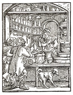 Pictorial history of ancient pharmacy : with sketches of early medical practice / translated from the German, and revised, with numerous additions, by William Netter.