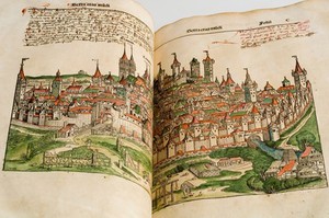 view H. Schedel, Liber chronicarum: cityscape of Nuremberg