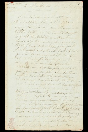 Letter from Baron Dominique Jean Larrey to his wife