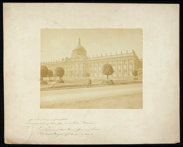New Palace (Neue Palais), Potsdam. Photograph, 1876.
