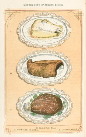 The book of household management : comprising information for the mistress, housekeeper, cook, kitchen-maid, butler, footman, coachman, valet, upper and under house-maids, lady's maid, maid-of-all-work, laundry-maid, nurse and nurse-maid, monthly, wet, and sick nurses, etc. etc. also, sanitary, medical, & legal memoranda with a history of the origin, properties, and uses of all things connected with home life and comfort / by Mrs Isabella Beeton.