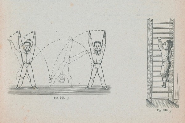 Gymnastiska dagöfningar valda bland dem som begagnats vid Stockholms stads folkskolor under åren 1870-80 / af C.H. Liedbeck.