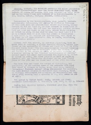 Von den ausgebrannten Wassern / [Michael Puff von Schrick].