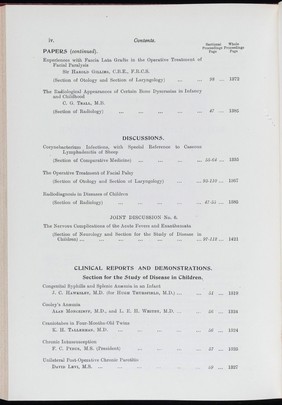 Proceedings of the Royal Society of Medicine, August 1934