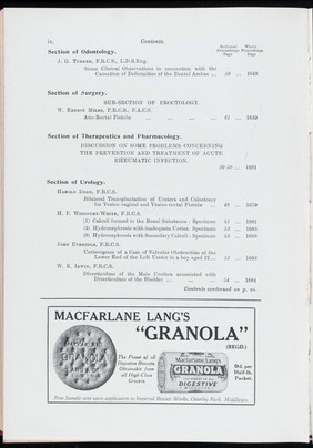 Proceedings of the Royal Society of Medicine, Sept 1932