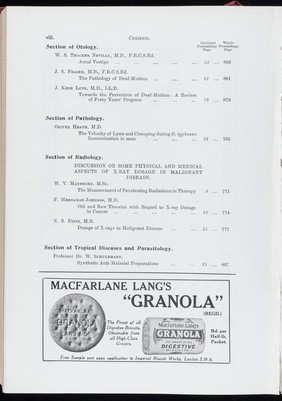 Proceedings of the Royal Society of Medicine, April 1932