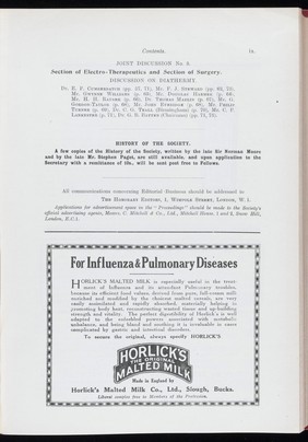 Proceedings of the Royal Society of Medicine, March 1927