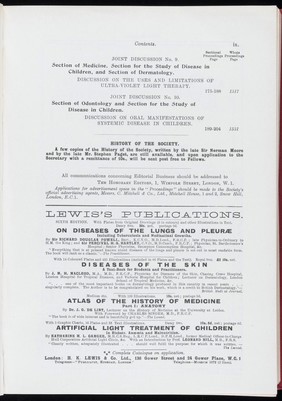 Proceedings of the Royal Society of Medicine, July 1927