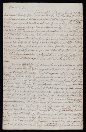 Letter from Jurin to Leeuwenhoek