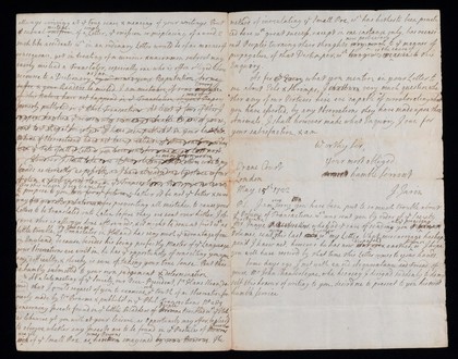 Letter from Jurin to Leeuwenhoek