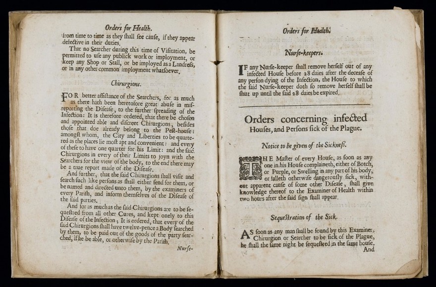 Orders conceived and published by the Lord Maior and Aldermen of the City of London, concerning the infection of the plague.