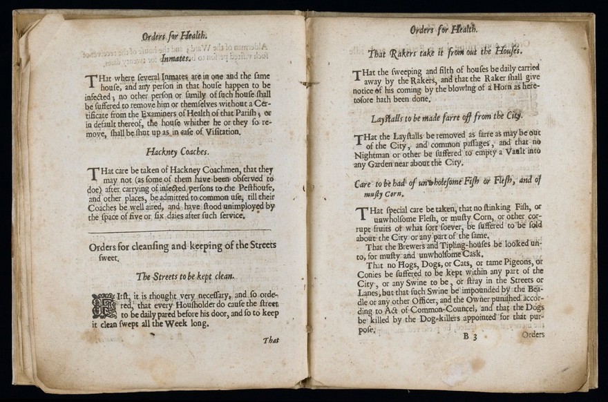 Orders conceived and published by the Lord Maior and Aldermen of the City of London, concerning the infection of the plague.