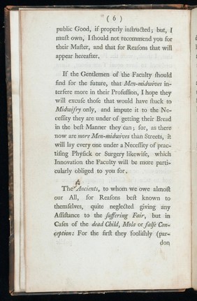 A letter to Dr. Smelle [sic] shewing the impropriety of his new-invented wooden forceps; as also the absurdity of his method of teaching and practising midwifry / By William Douglas ...