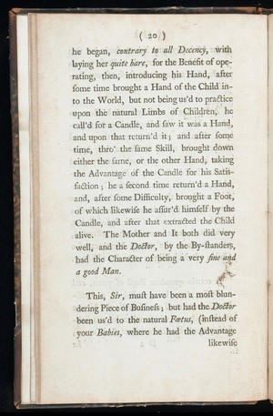 view A letter to Dr. Smelle [sic] shewing the impropriety of his new-invented wooden forceps; as also the absurdity of his method of teaching and practising midwifry / By William Douglas ...