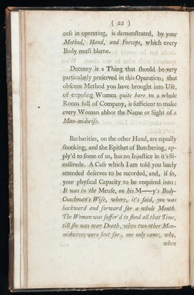 A letter to Dr. Smelle [sic] shewing the impropriety of his new-invented wooden forceps; as also the absurdity of his method of teaching and practising midwifry / By William Douglas ...