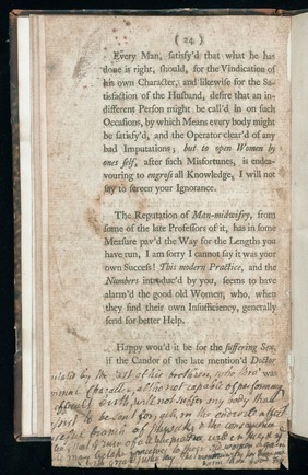 A letter to Dr. Smelle [sic] shewing the impropriety of his new-invented wooden forceps; as also the absurdity of his method of teaching and practising midwifry / By William Douglas ...