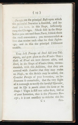 view A second letter to Dr. Smelle [sic], and an answer to his pupil, confirming the impropriety of his wooden forceps ; as also of his method of teaching and practising midwifery / [William Douglas]