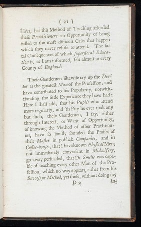 A second letter to Dr. Smelle [sic], and an answer to his pupil, confirming the impropriety of his wooden forceps ; as also of his method of teaching and practising midwifery / [William Douglas]