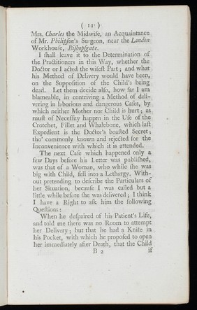 An answer to a late pamphlet intituled A letter to Dr. Smellie; shewing the impropriety of his new invented wooden forceps / [William Smellie]