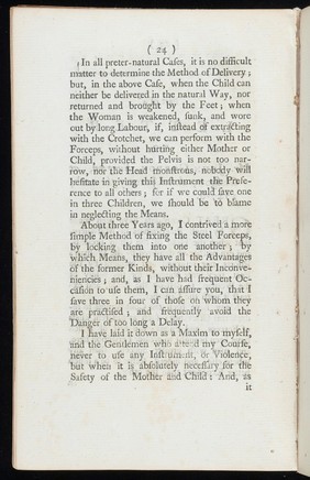 An answer to a late pamphlet intituled A letter to Dr. Smellie; shewing the impropriety of his new invented wooden forceps / [William Smellie]