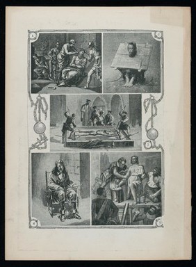 Methods of torture through the ages: including a rack, the man in the iron mask? and Roman and Tudor punishments. Halftone.