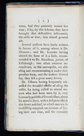 Man-midwifery dissected ; or, the obstetric family-instructor ... In fourteen letters. Addressed to A. Hamilton ... Occasioned by certain doctrines contained in his letters to Dr. W. Osborn. By John Blunt [i.e. S.W. Fores] / [Samuel William Fores].