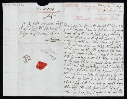 Letter from Margaret Jernegan to Richard Bellings-Arundell