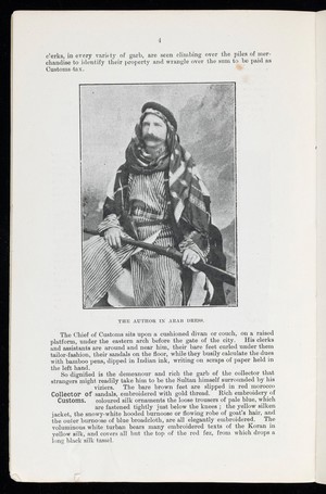 view S. Burroughs in Arab dress. Picture from "An Enlightened Policy in Morocco".