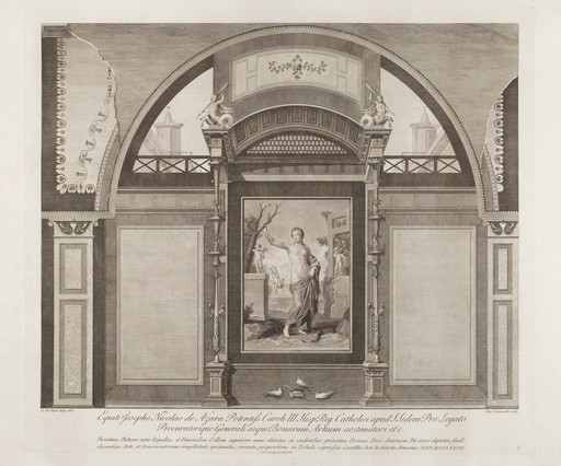 Venus teaching Cupids to fly. Engraving by A. Campanella after A. R. Mengs, 1778