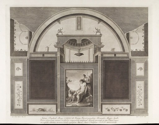 Adonis dying in the lap of Venus. Engraving by A. Campanella after A. R. Mengs, 1778