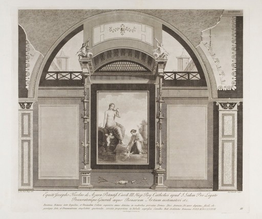 Venus and a maid teaching Cupids to swim. Engraving by A. Campanella after A. R. Mengs, 1778