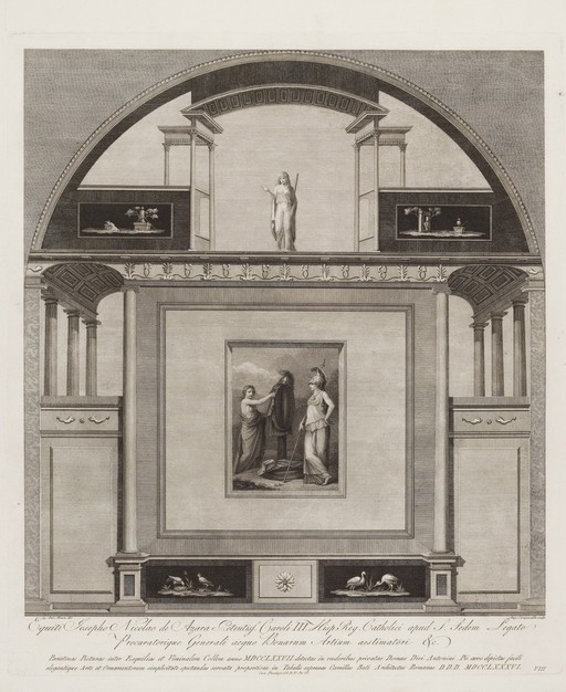 Minerva with a trophy. Engraving by A. Campanella after A. von Maron, 1781