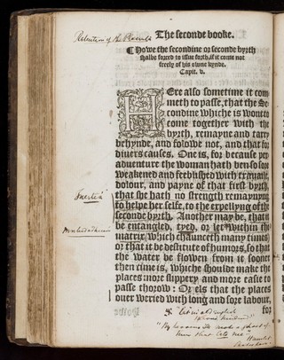 The birth of mankynde : otherwyse named the womans booke. / Newly set forth, corrected, and augmented. Whose contentes ye may reade in the table of the booke, and most playnely in the prologue. By Thomas Raynalde phisition.