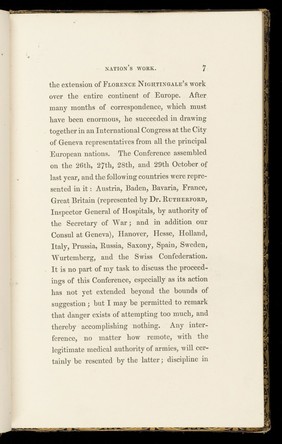 A woman's example: and a nation's work : A tribute to Florence Nightingale / [Frederick Milnes Edge].