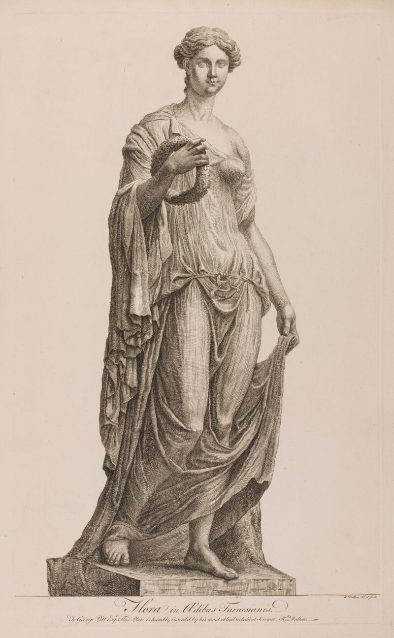 Flora. Etching by R. Dalton, 174-., [between 1740 and 1749?], by Richard Dalton