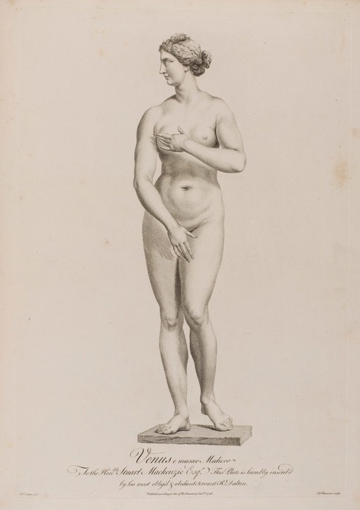 Venus (Aphrodite). Etching by S.F. Ravenet after R. Dalton