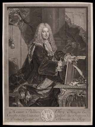 Philibert Orry. Engraving by B. Lepicié after H. Rigaud, 1737.