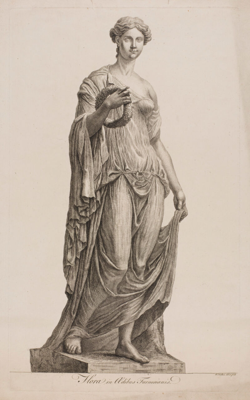 Flora. Etching by R. Dalton, 174-., [between 1740 and 1749?], by Richard Dalton