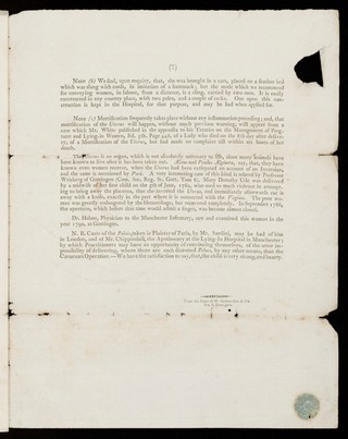 A further statement of the case of Elizabeth Thompson : upon whom the Caesarean operation was performed in the Manchester Lying-In Hospital : in addition to that published by Mr. Wood, in the Memoirs of the Medical Society of London, vol. 5th / By Charles White, and Richard Hall, ... and George Tomlinson, and John Thorp.